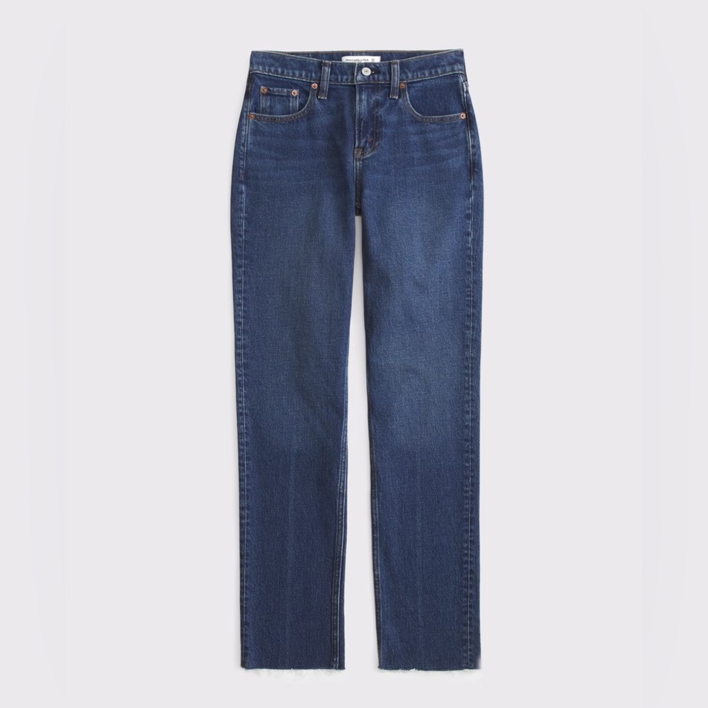Abercrombie Mid Rise 90s Straight Jean 34 SHORT/18s BNWT